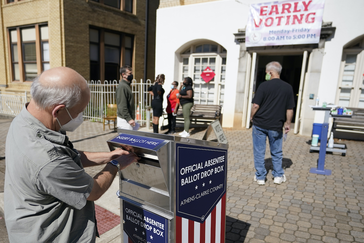Ballot drop box Athens Georgia 10-19-20