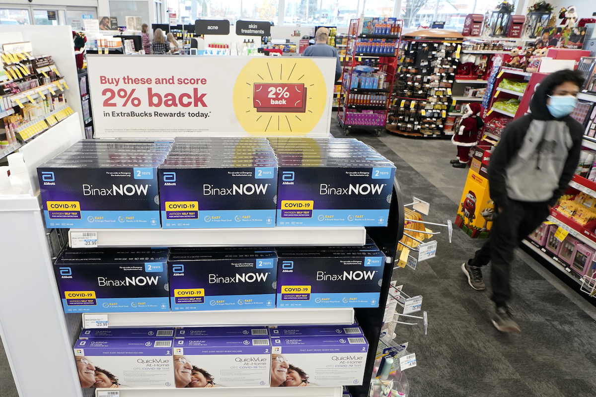 BinaxNow boxes at CVS