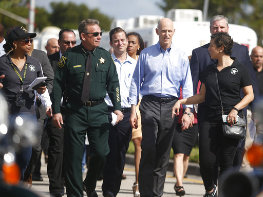 Broward Sheriff Scott Israel and Gov. Rick Scott