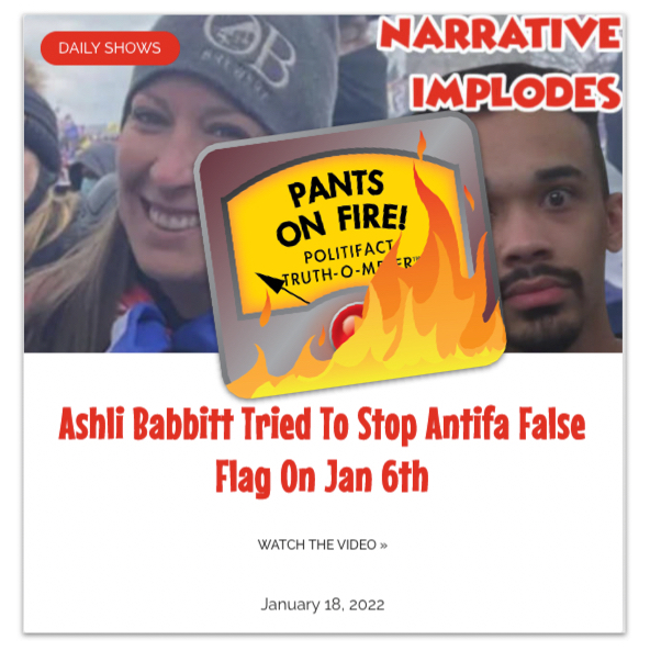 Salty Cracker Ashli Babbitt video marked with POF