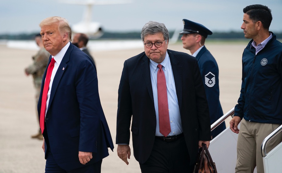Barr Trump Andrews AFB