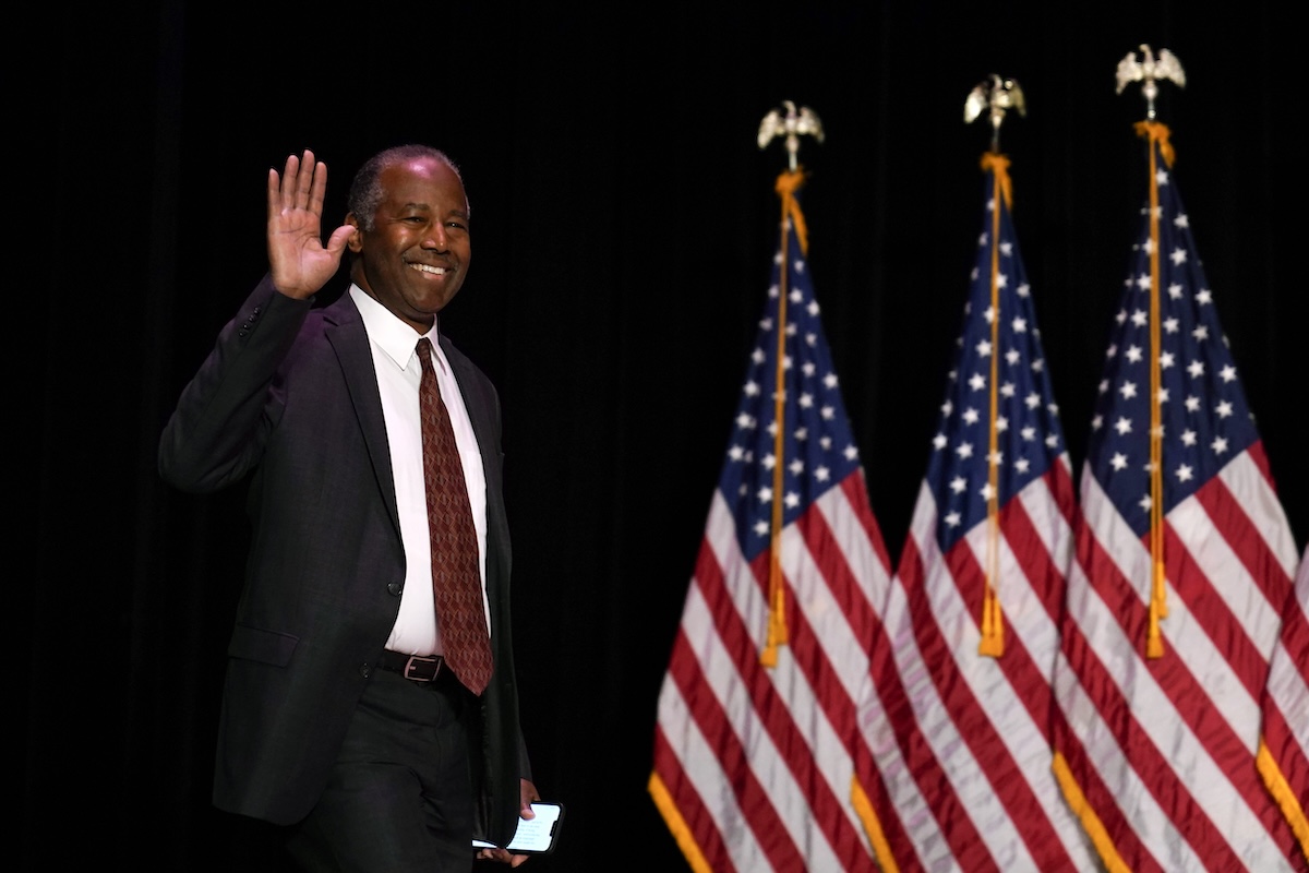 Ben Carson at Trump rally in Sioux City, Iowa, 10-29-2023