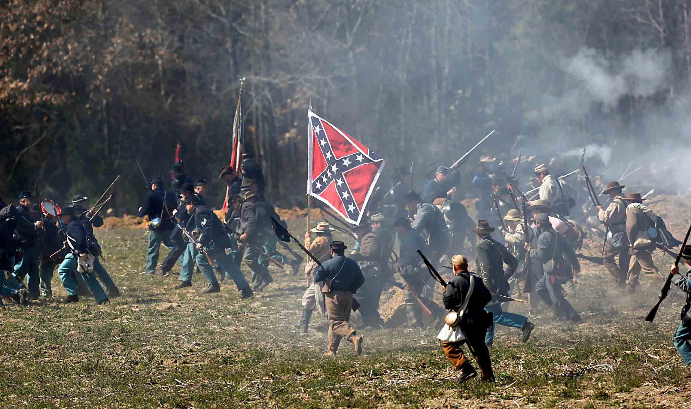 Civil War Confederate reenactors