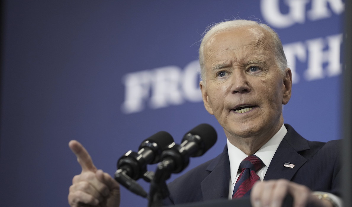 President Joe Biden speaks at Brookings in Washington, 12/10/2024