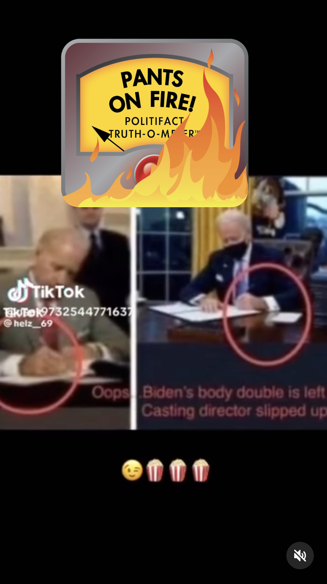 Biden False hand TikTok claim