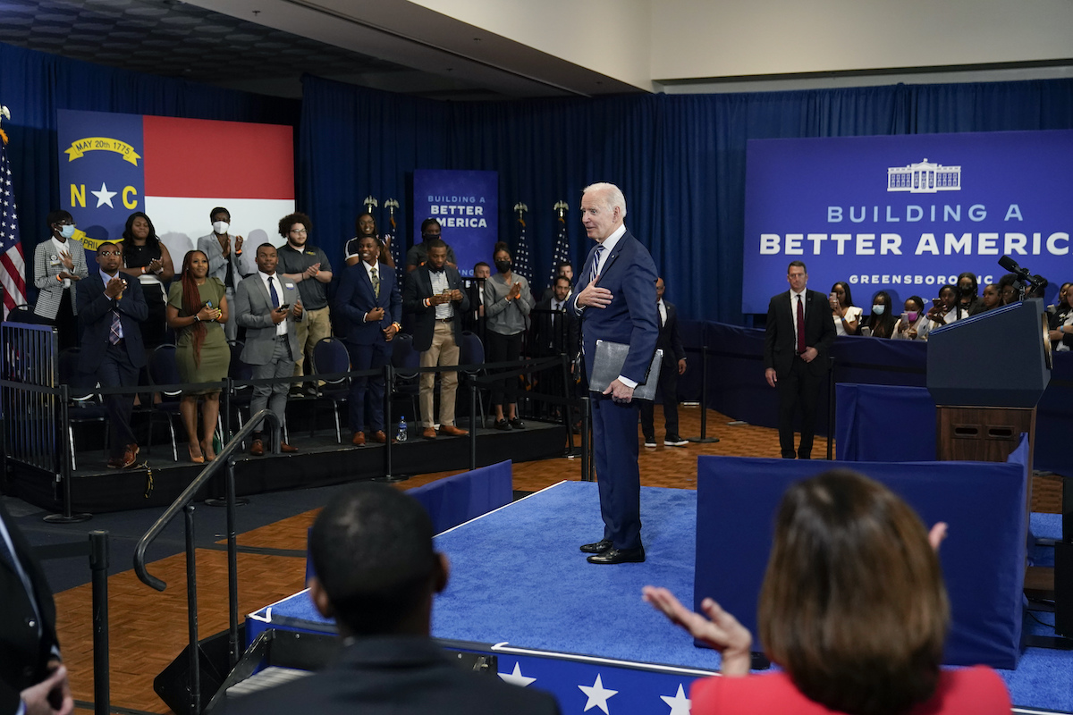 Biden leaving after April 14 North Carolina speech