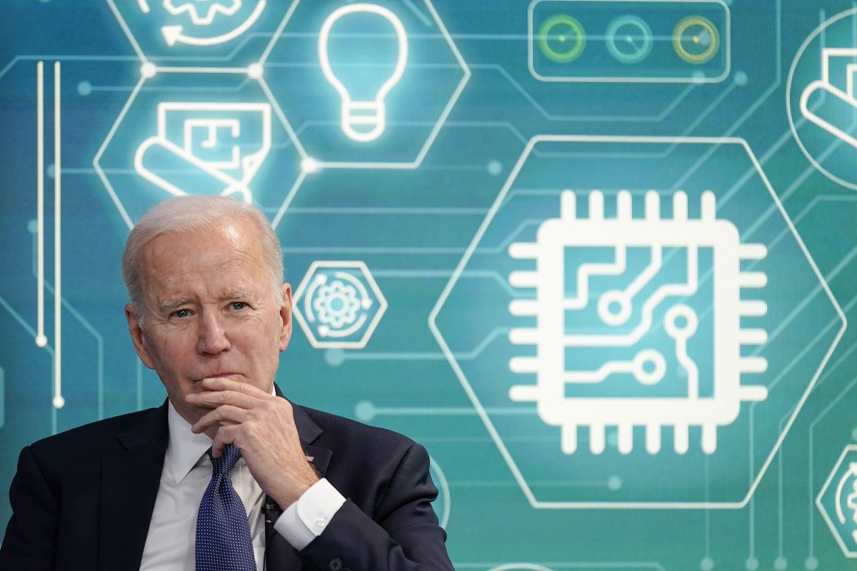 Biden with chip background