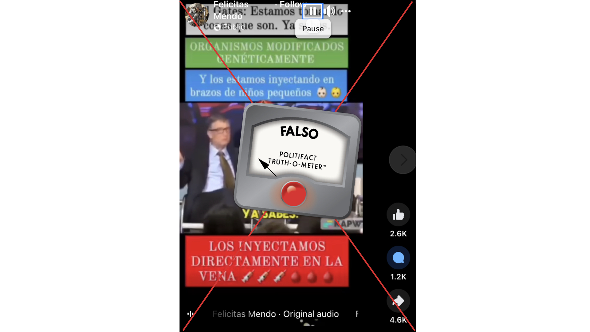 Grafico falso de Bill Gates vacunas