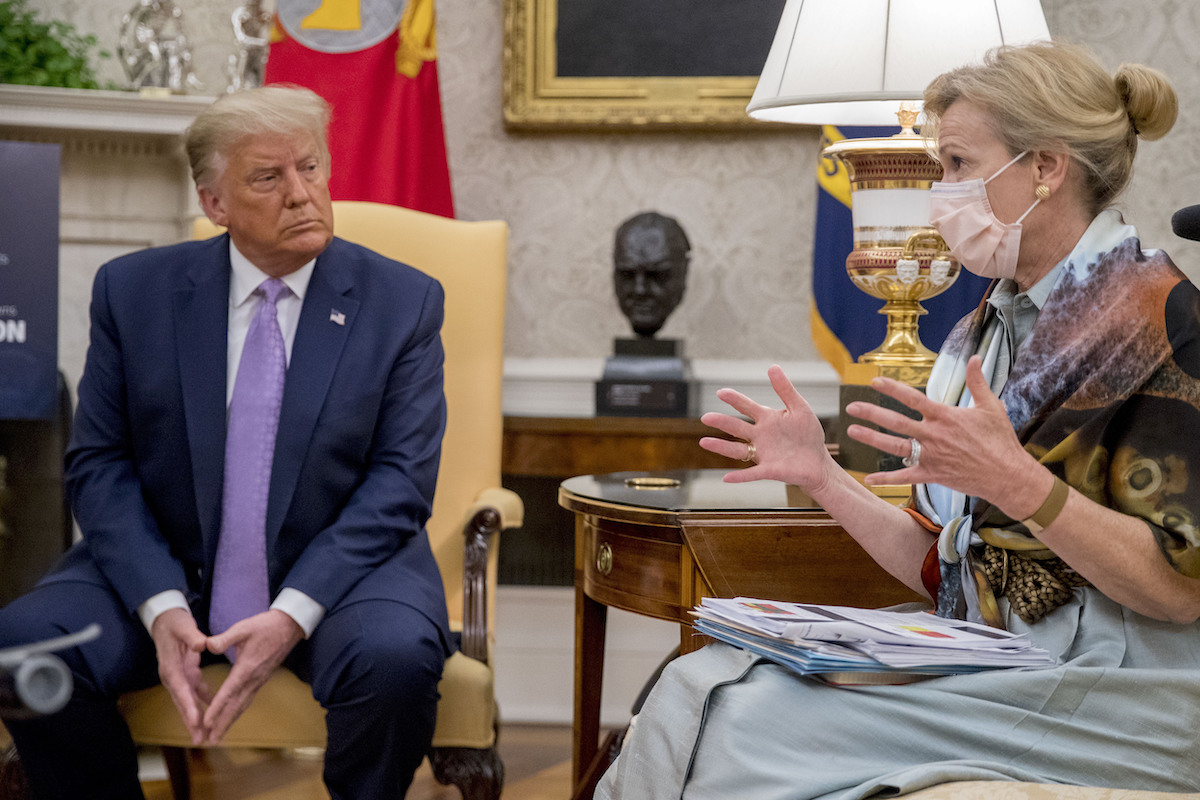 Birx and Trump oval office meeting