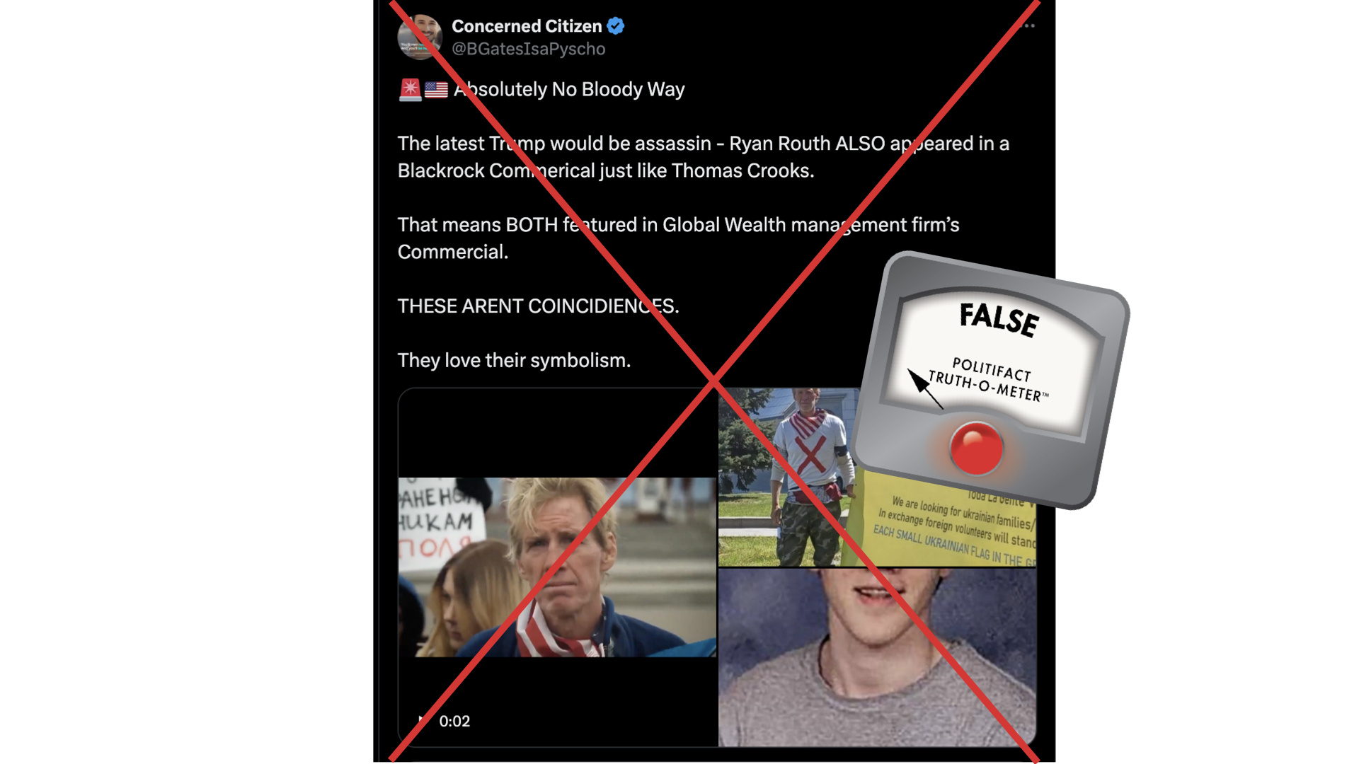 False claim Ryan Routh/Blackrock, 9-16-2024