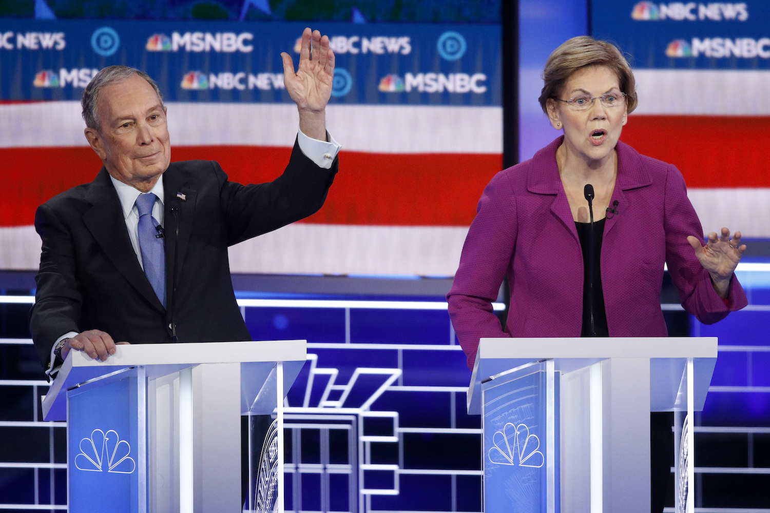 Bloomberg and Warren Las Vegas debate