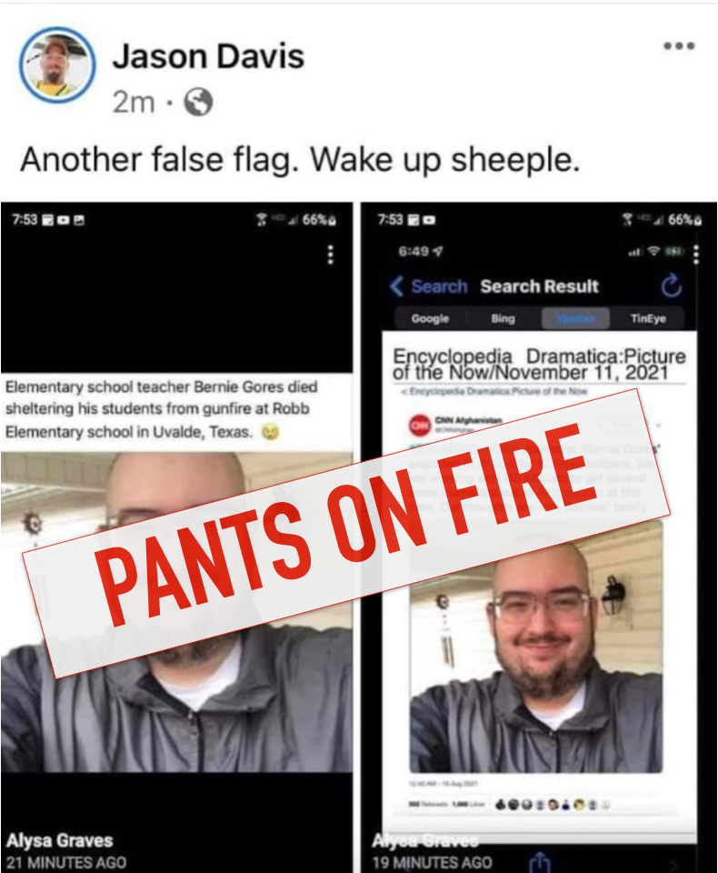 CNN crisis actor POF fb post