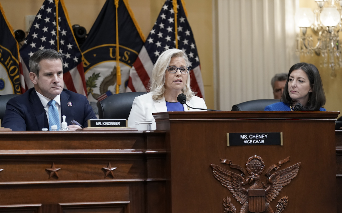 Cheney, Kinzinger and Luria at Jan. 6 hearing