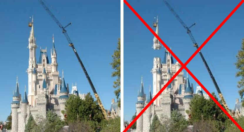 Cinderella Castle hurricane hoax