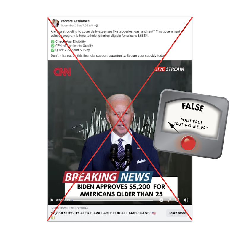Claim about Biden approving a $5,200 subsidy