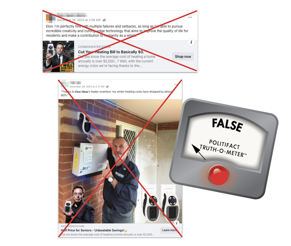 Claim about Elon Musk and Cosmo Heater