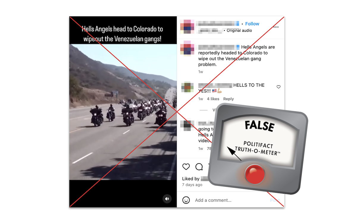 Claim about Hells Angels, with False graphic, 9-9-24
