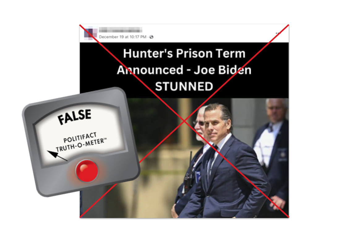 Claim about Hunter Biden prison term