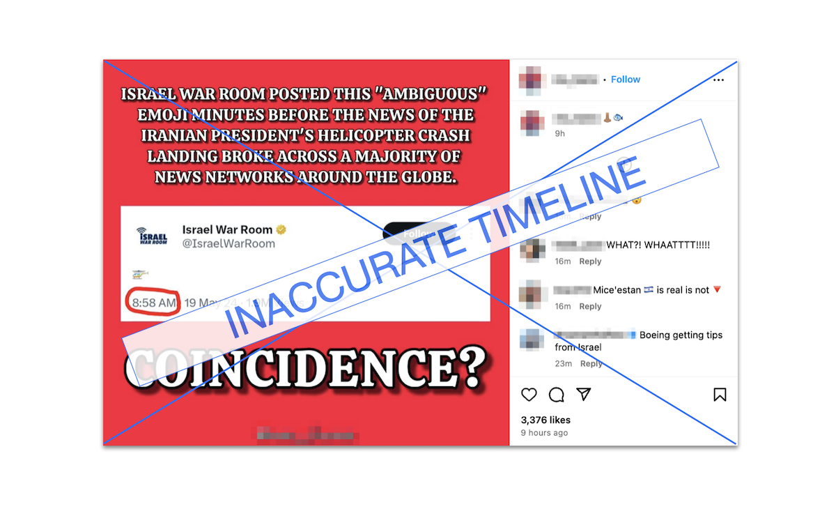 Claim about Israel war room tweet, with inaccurate timeline label, 5-20-2024