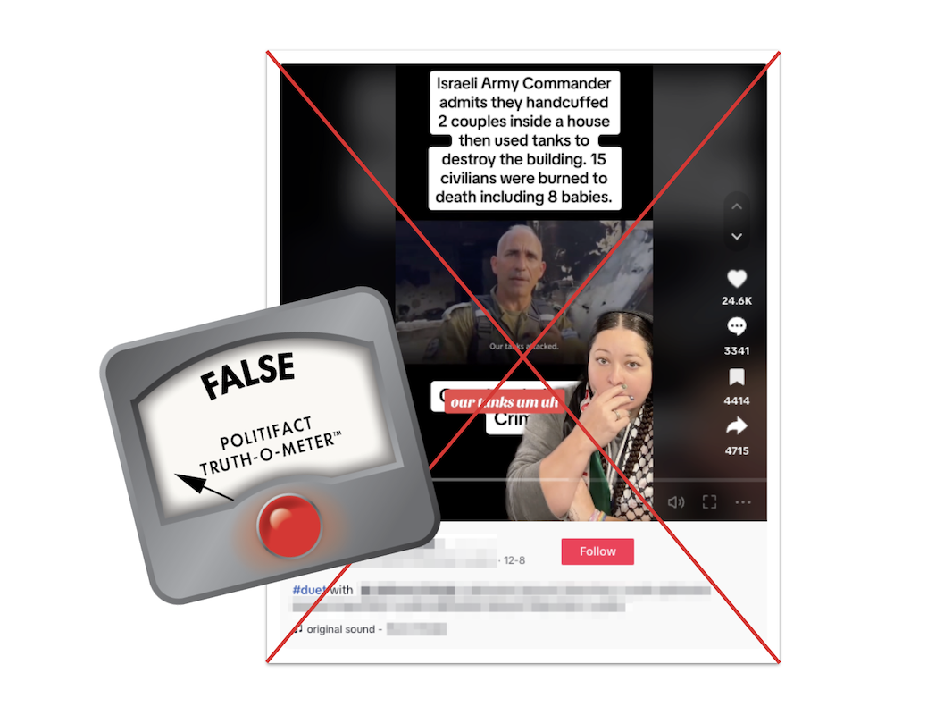 Claim about Israeli Army Commander