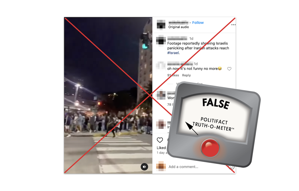 Claim about Israelis panicking, 04-15-2024