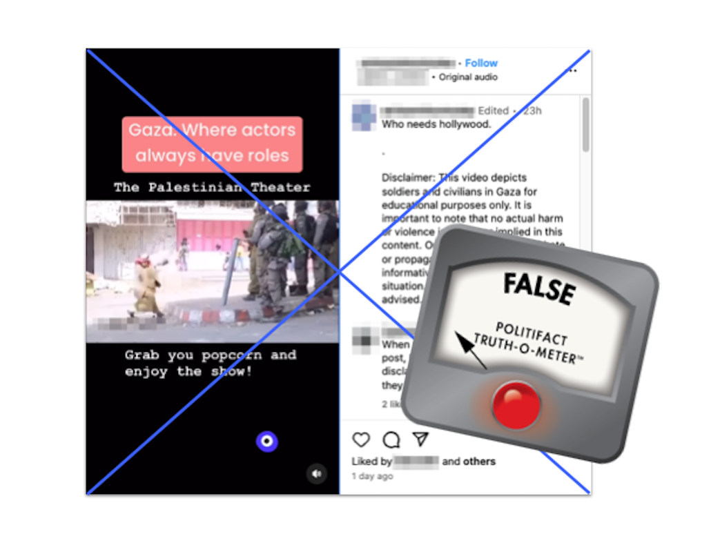 Claim about Palestinian man falling