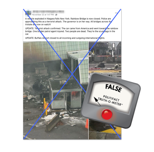 Claim about Rainbow Bridge vehicle explosion