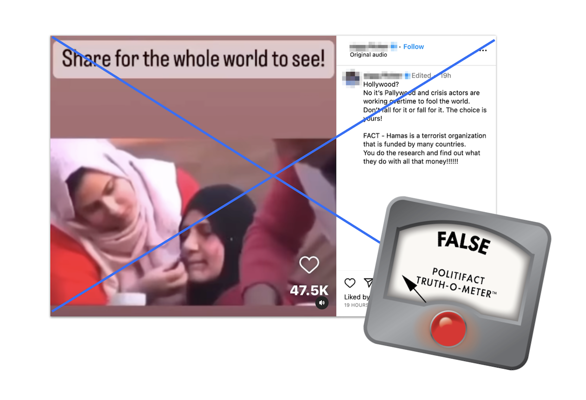 Claim about crisis actors in Palestine