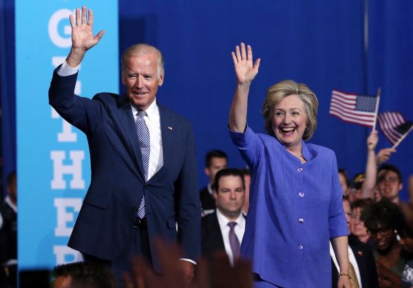 Clinton and Biden in Scranton still
