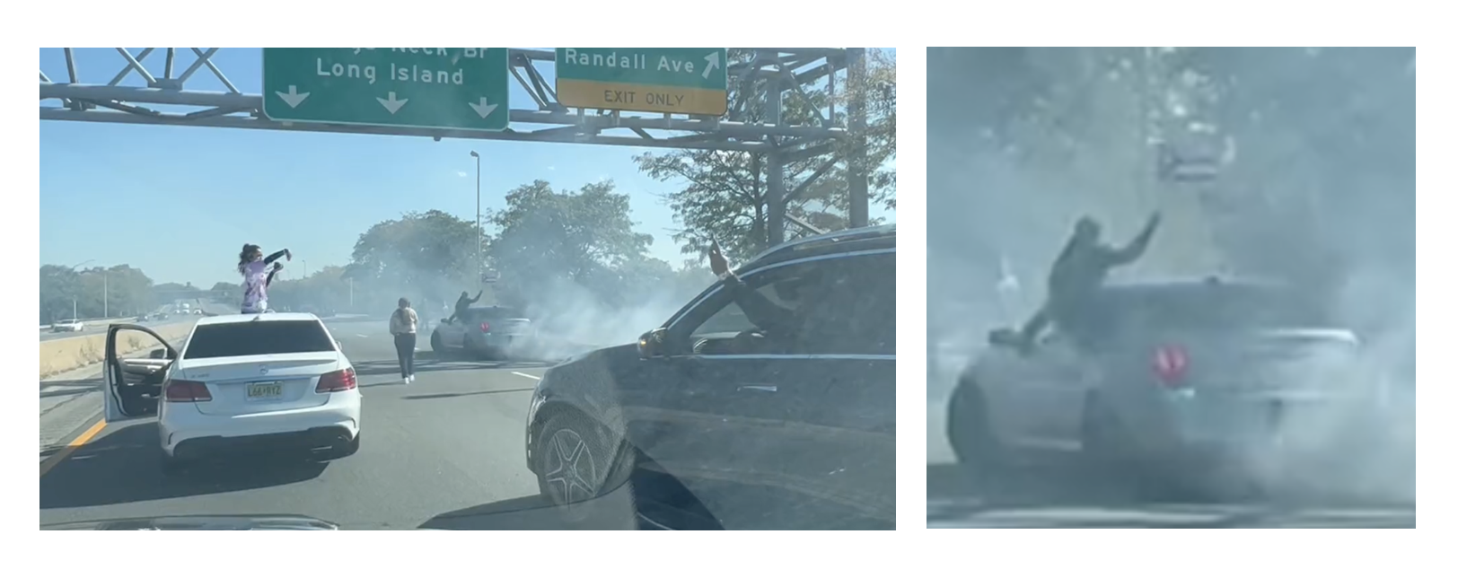 Closeup of car waving Puerto Rican flag