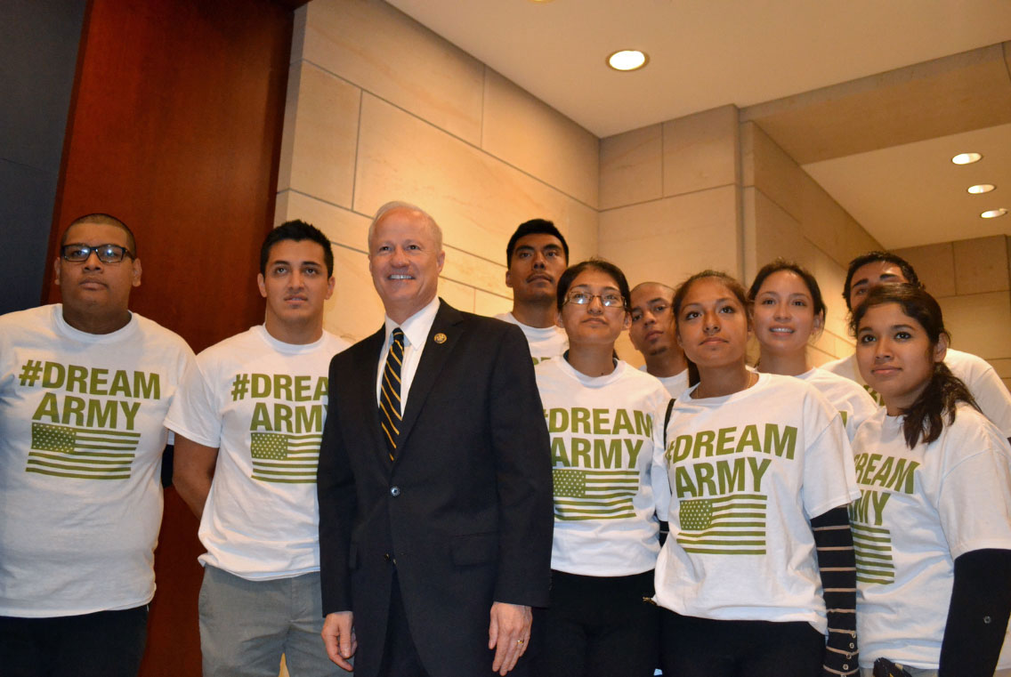 Rep. Mike Coffman stands with the Dream Army