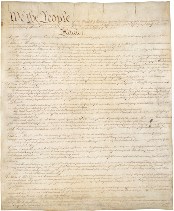 US Constitution scan
