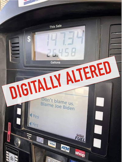 altered costco pump sign