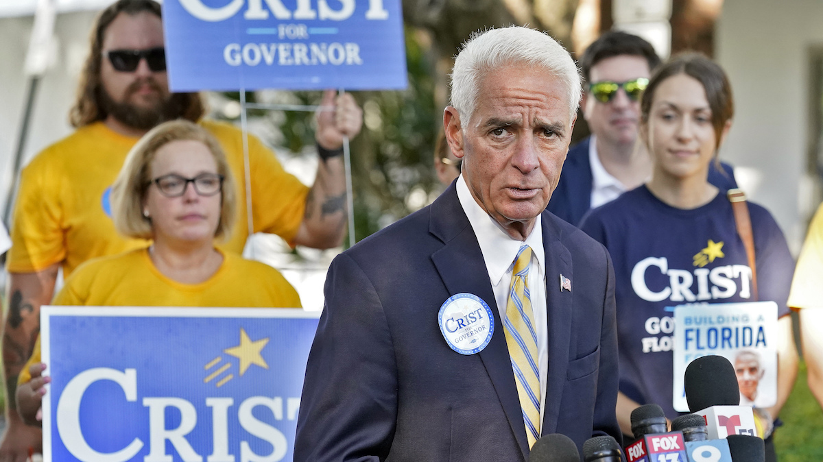Crist during press briefing Aug. 23, 2022
