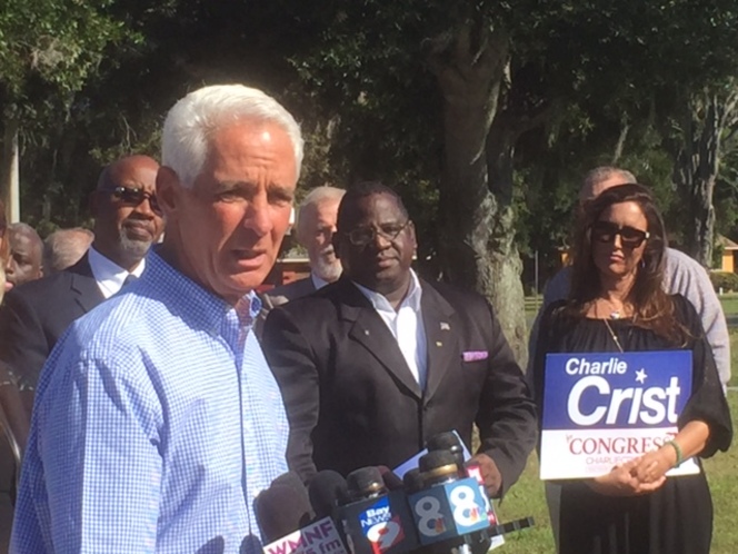 Former Gov. Charlie Crist's announcement for Congress.