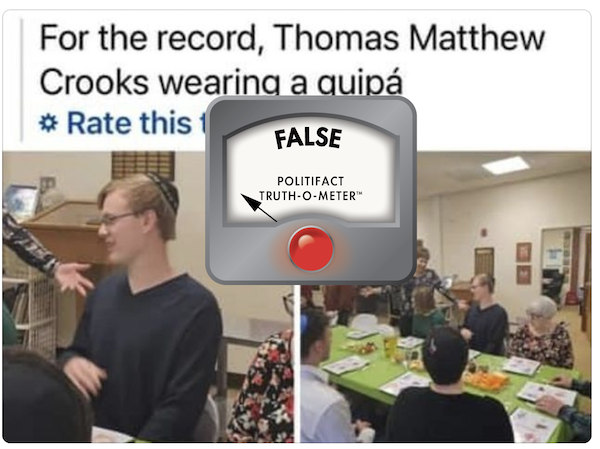 False meter Crooks Jewish skullcap, 7-24-2024