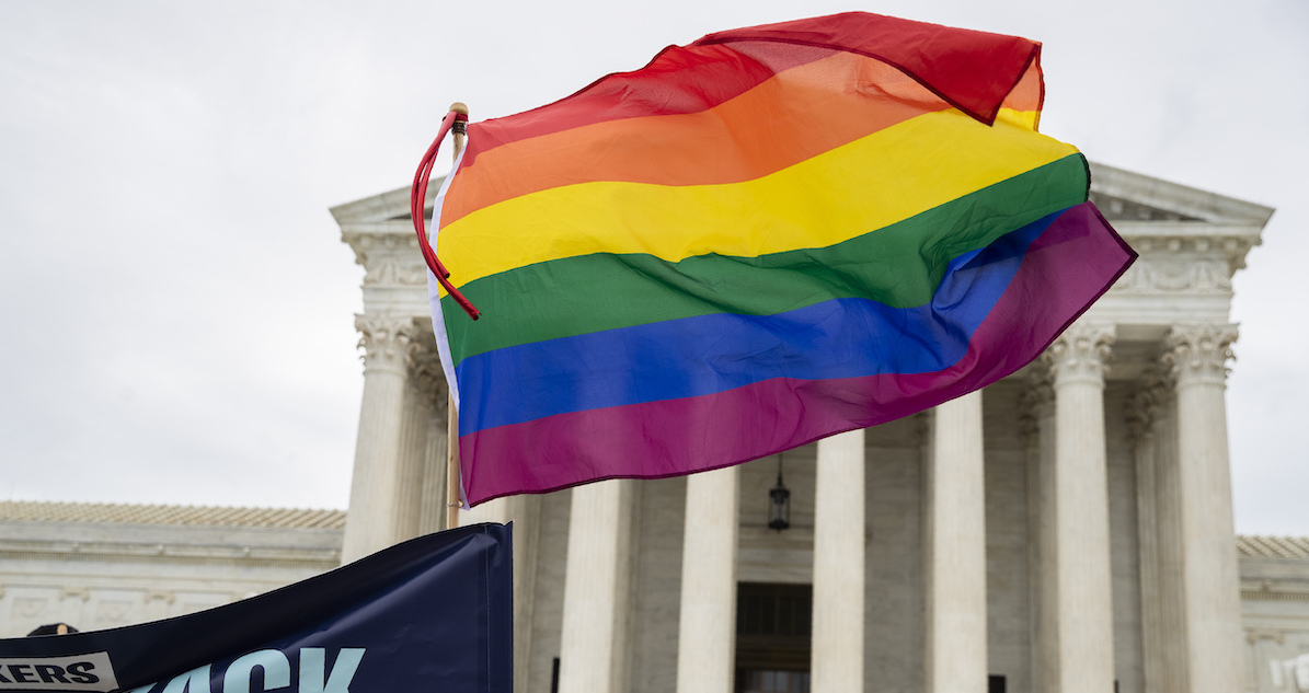 Supreme Court with Rainbow flag, 10-8-2019