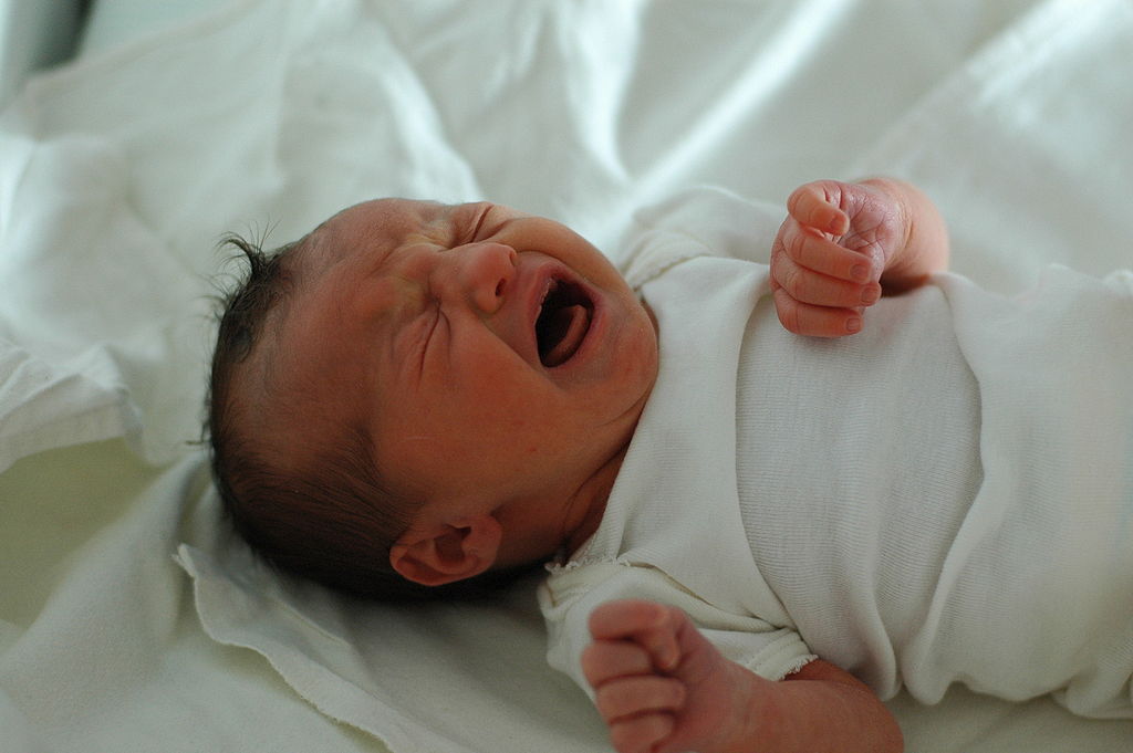 Crying newborn
