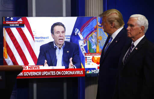 Trump, Pence watch Cuomo on TV April 2020