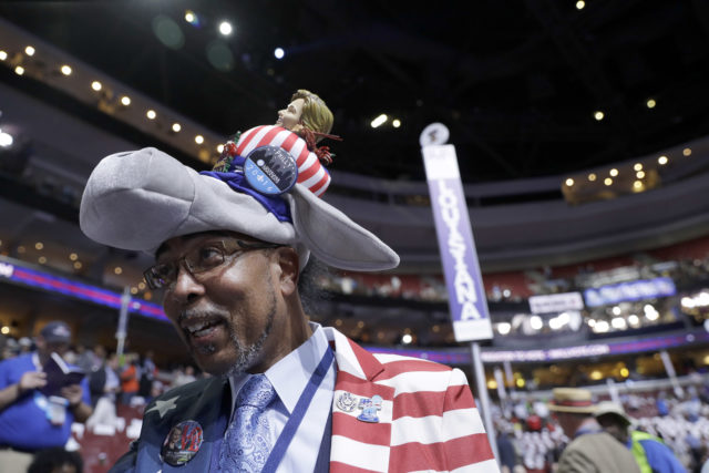A scene from the Democratic National Convention