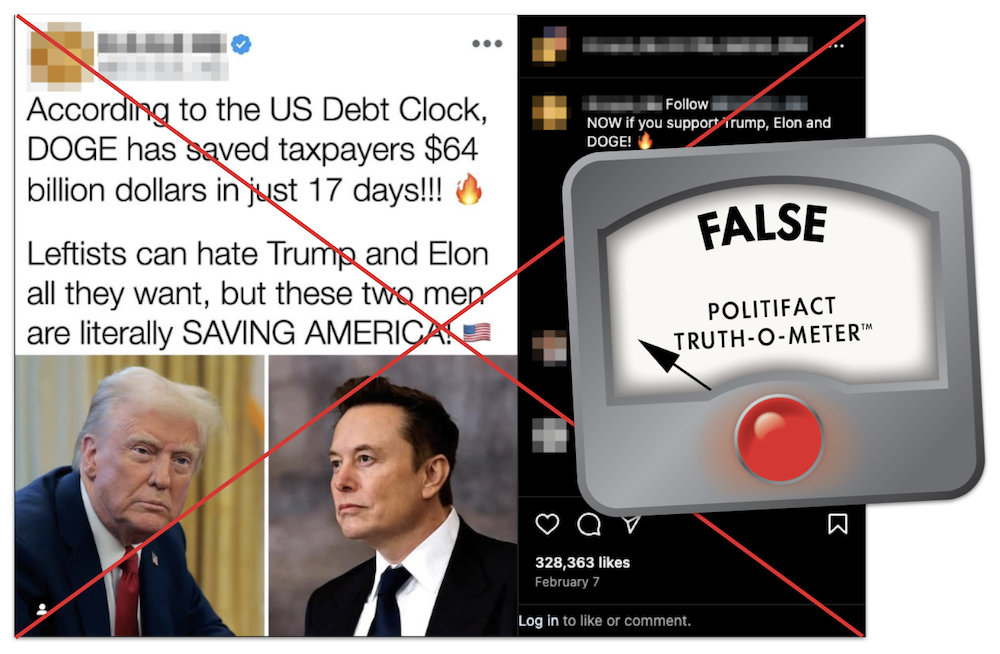 DOGE saved $64 billion claim false graphic