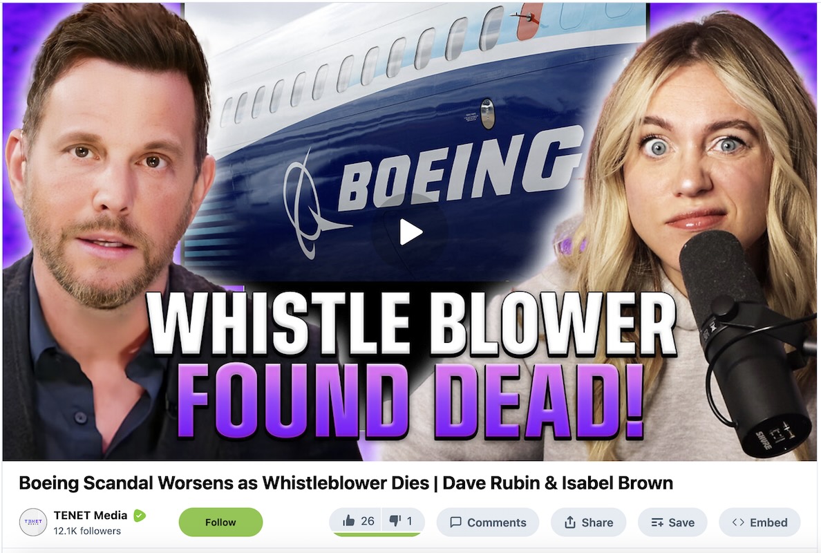 Dave Rubin Tenet Media show 03-19-2024 screenshot