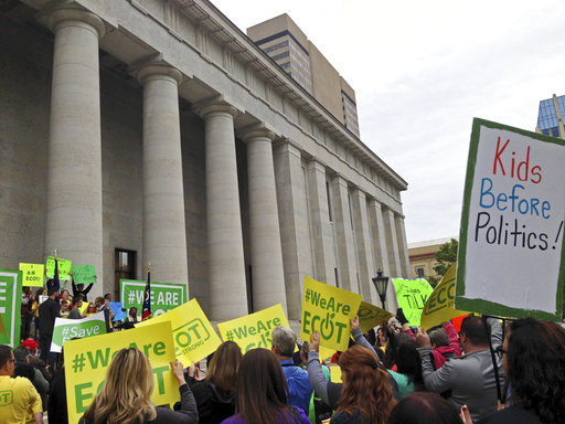 ECOT protest in front of Ohio Supreme Court