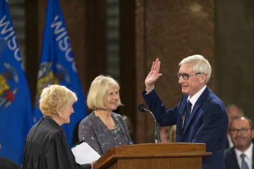 Gov. Tony Evers sworn in