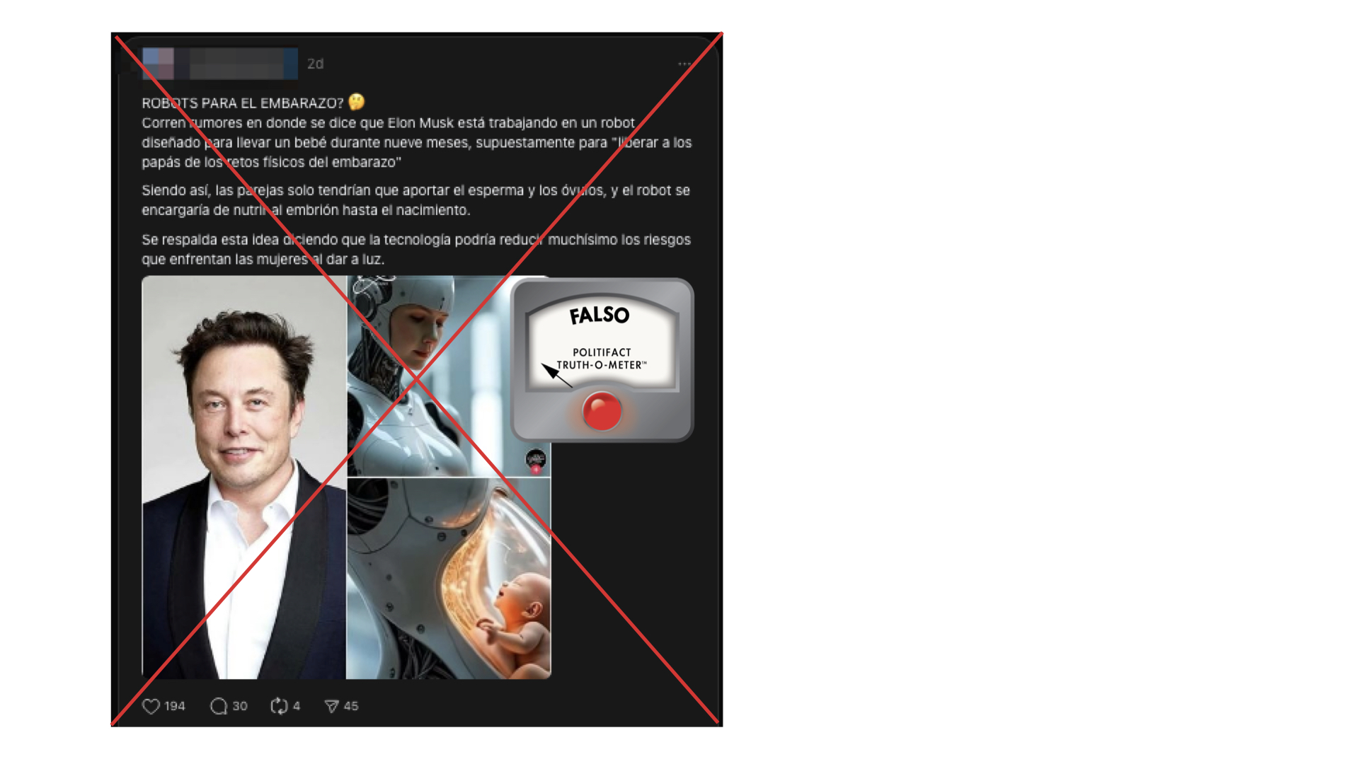 Elon Musk robot embarazo En Espanol