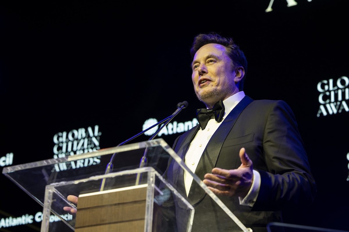 Elon Musk at Global Citizens Awards dinner 2024