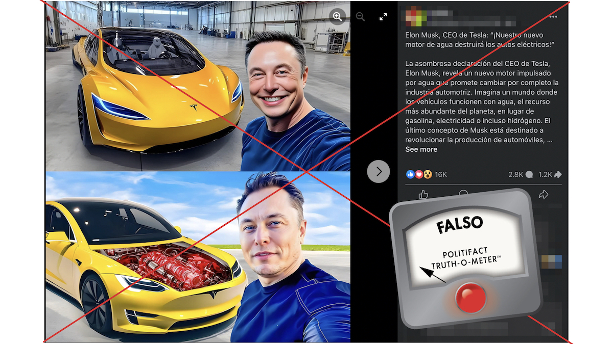 Grafico Falso de carro de agua de Musk