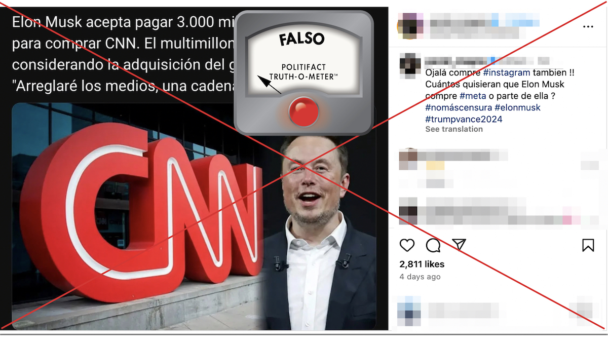Grafico Falso de Musk compro CNN