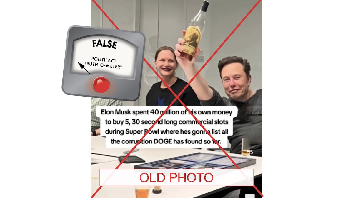 False claim, Elon Musk paid for Super Bowl, 2/8/25