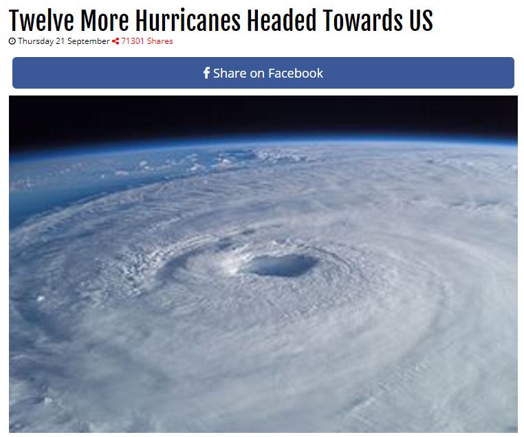 12 hurricanes fake news photo